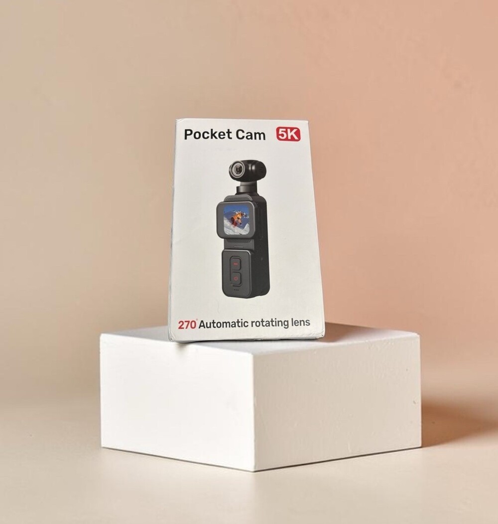 5K Portable Pocket Vlogging Camera with 270-Degree Automatic Rotating Lens